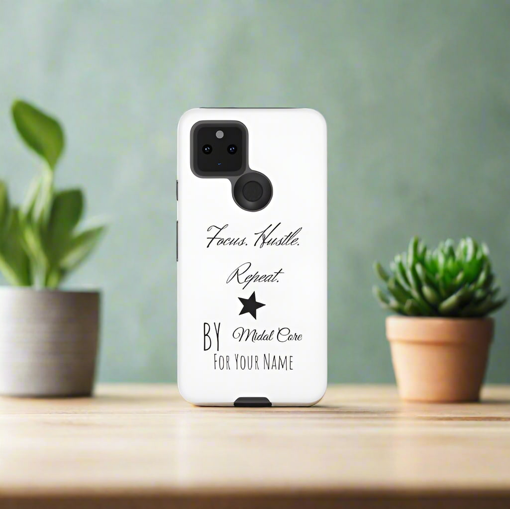 Custom protective case for Google Pixel 4a 5G with motivational design, glossy or matte finish.