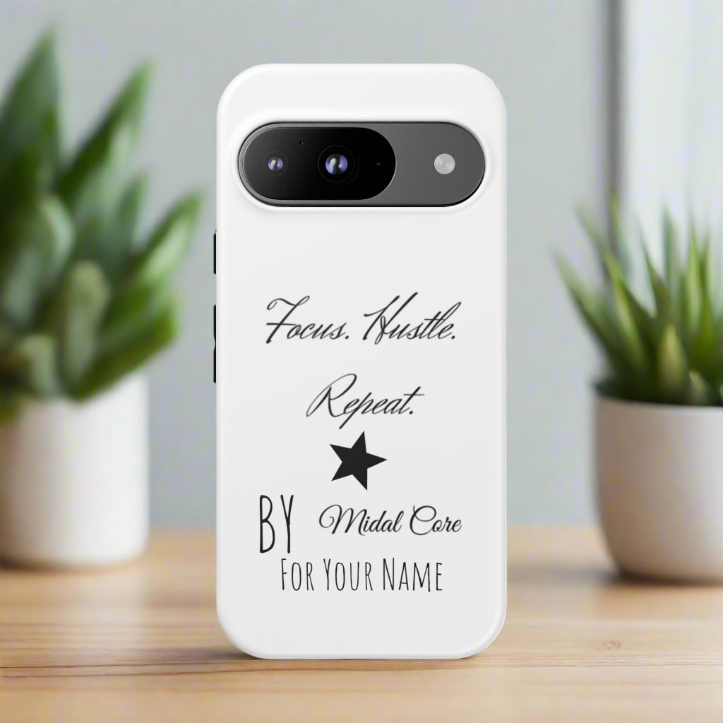 Custom protective case for Google Pixel 9 with motivational design, glossy or matte finish.