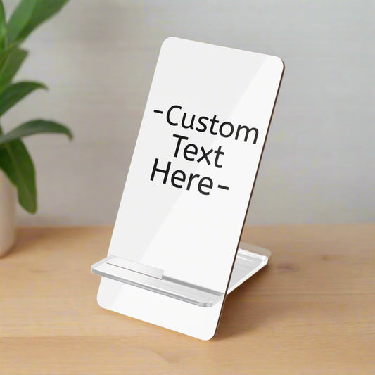 Front view of a custom mobile stand made by Midal Core