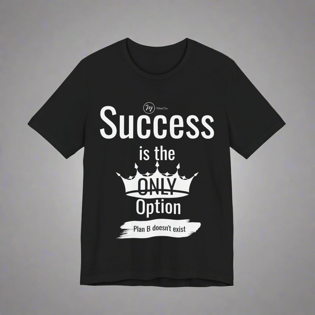 Motivational black t-shirt front view for ambitious youth – Midalcore