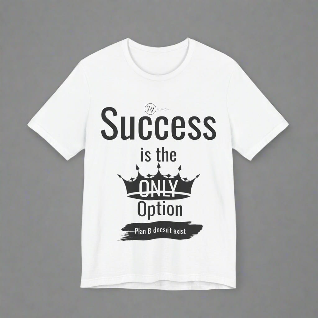 Motivational white t-shirt front view for bold teens – Midalcore