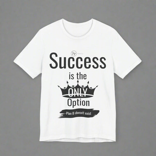 Motivational white t-shirt front view for bold teens – Midalcore
